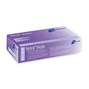 Meditrade Viola (Violet) Powder Free 100 Nitrile Gloves – Large
