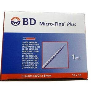 BD Micro-Fine 1ml Syringe 0.33mm (29G) x 12.7mm – Box of 100